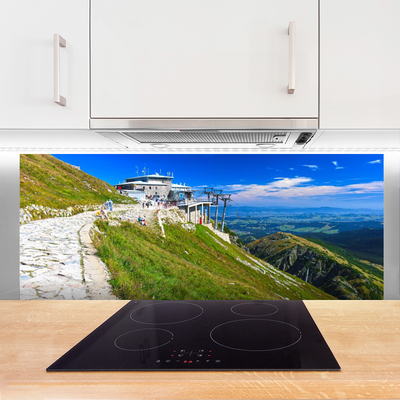 Szkło do Kuchni na Ścianę Kręta Górska Ścieżka