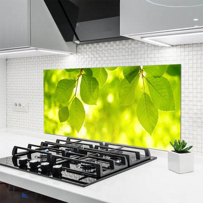 Panel Kuchenny Zielone Liście W Stylu Modern