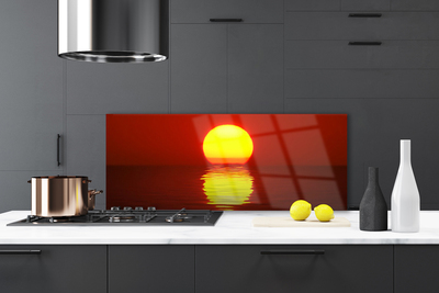 Szkło nad Blatem Ognisty Zachód Słońca