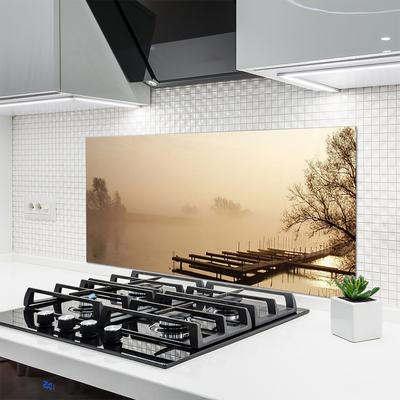 Panel nad blat kuchenny Most Wyłaniający Się Z Mgły