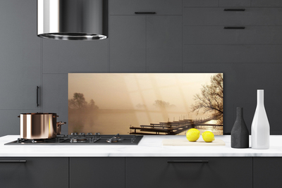 Panel nad blat kuchenny Most Wyłaniający Się Z Mgły