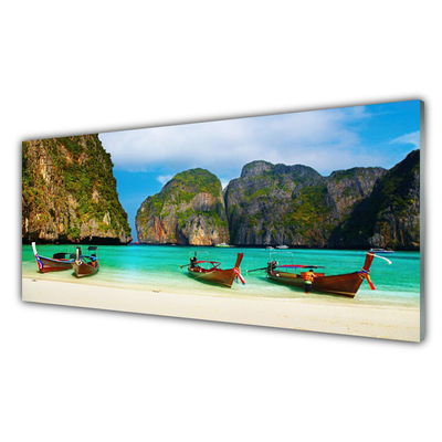 Szkło Ozdobne do Kuchni Egzotyczny Zbieg Gór I Morza