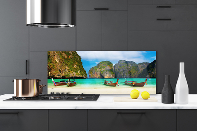 Szkło Ozdobne do Kuchni Egzotyczny Zbieg Gór I Morza