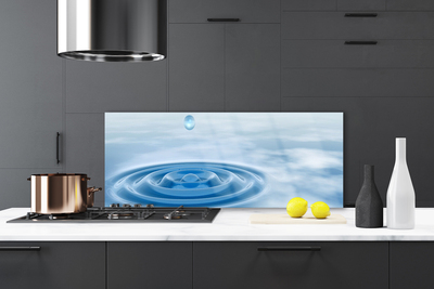 Szkło Ozdobne do Kuchni Abstrakcyjna Głębia Błękitu