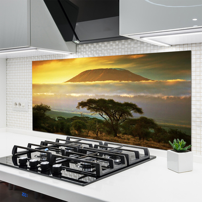 Panel Kuchenny Drzewo Na Górskim Szczycie