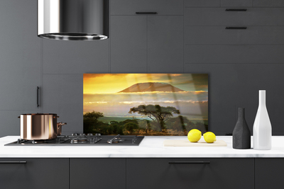 Panel Kuchenny Drzewo Na Górskim Szczycie