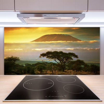 Panel Kuchenny Drzewo Na Górskim Szczycie