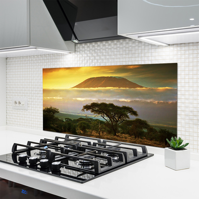 Panel Kuchenny Drzewo Na Górskim Szczycie