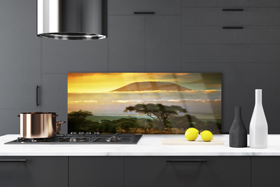 Panel Kuchenny Drzewo Na Górskim Szczycie