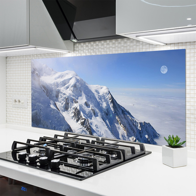 Szkło do Kuchni na Ścianę Błękitne Szczyty Gór