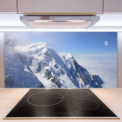 Szkło do Kuchni na Ścianę Błękitne Szczyty Gór