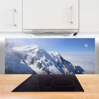 Szkło do Kuchni na Ścianę Błękitne Szczyty Gór