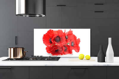 Panel Szklany do Kuchni Zestawienie Kwiatowych Motywów