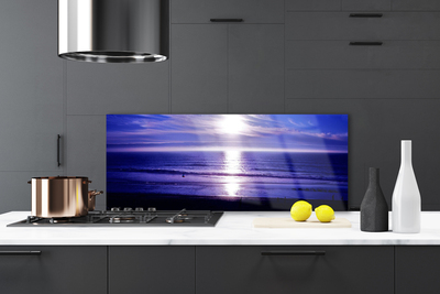 Panel Szklany do Kuchni Słoneczny Odblask Na Falach