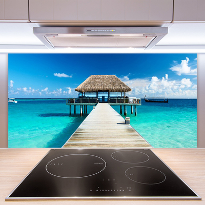 Panel Szklany do Kuchni Monumentalny Most Nad Cieśniną