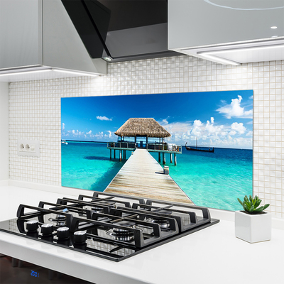 Panel Szklany do Kuchni Monumentalny Most Nad Cieśniną