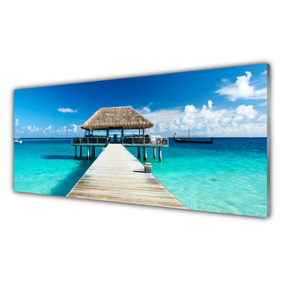 Panel Szklany do Kuchni Monumentalny Most Nad Cieśniną