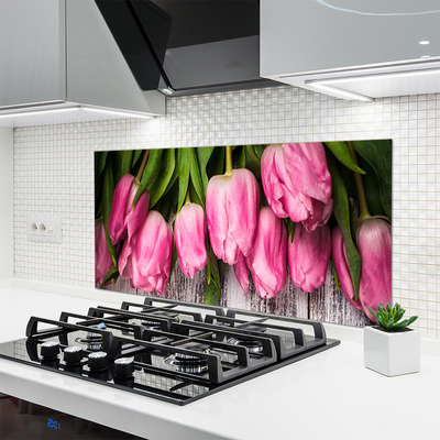 Panel Szklany do Kuchni Wiosenny Powiew Tulipanów