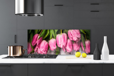 Panel Szklany do Kuchni Wiosenny Powiew Tulipanów