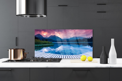 Panel Kuchenny Krystaliczne Jezioro W Górach