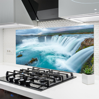 Szkło do Kuchni na Ścianę Górskie Kaskady Wodne