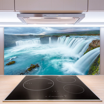 Szkło do Kuchni na Ścianę Górskie Kaskady Wodne