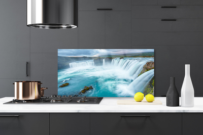 Szkło do Kuchni na Ścianę Górskie Kaskady Wodne