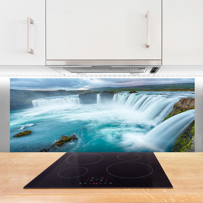 Szkło do Kuchni na Ścianę Górskie Kaskady Wodne