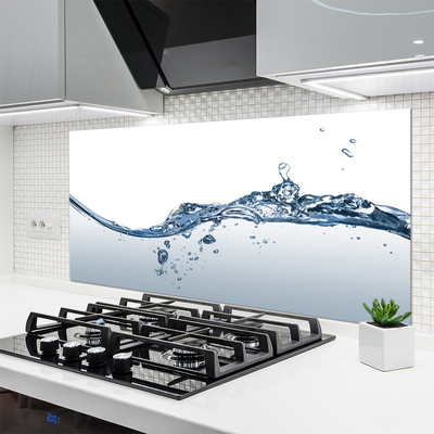 Szkło do Kuchni na Ścianę Błękitne Fale Oceanu