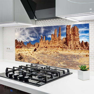 Szkło do Kuchni na Ścianę Bezkres Piaszczystej Pustyni