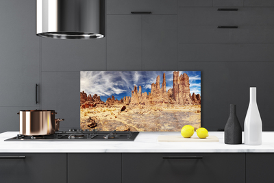 Szkło do Kuchni na Ścianę Bezkres Piaszczystej Pustyni