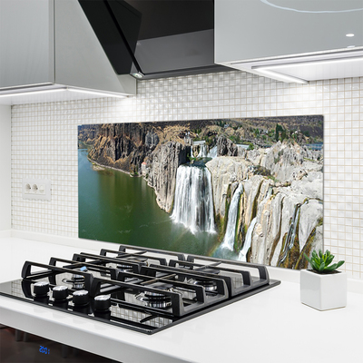 Panel Kuchenny Wodospad Wpadający Do Jeziora