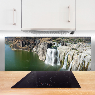 Panel Kuchenny Wodospad Wpadający Do Jeziora