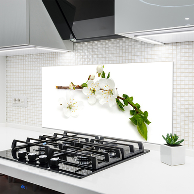 Szkło do Kuchni na Ścianę Kwitnąca Gałązka Natury