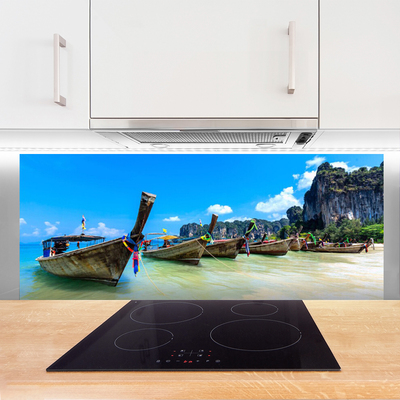 Szkło nad Blatem Łódź Rybacka Na Piasku