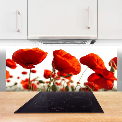 Szkło Dekoracyjne do Kuchni Barwne Pole Tulipanów