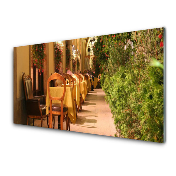 Szkło Ozdobne do Kuchni Stylowa Kawiarnia Uliczna