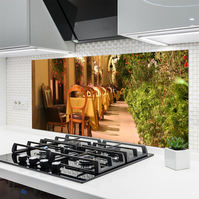 Szkło Ozdobne do Kuchni Stylowa Kawiarnia Uliczna