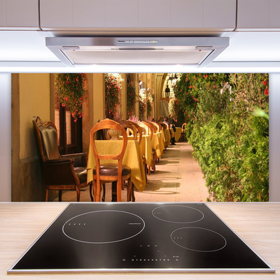 Szkło Ozdobne do Kuchni Stylowa Kawiarnia Uliczna