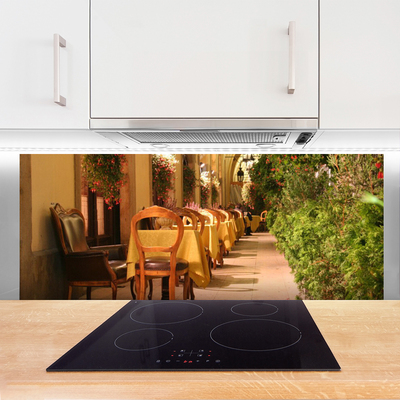 Szkło Ozdobne do Kuchni Stylowa Kawiarnia Uliczna