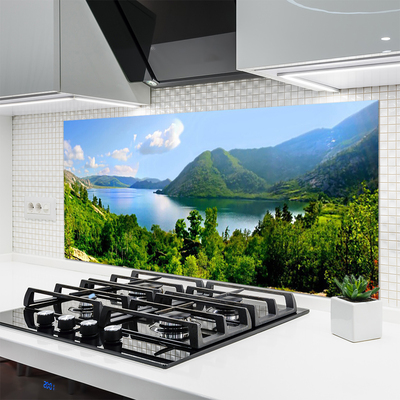 Szkło Ozdobne do Kuchni Panorama Alpejskiej Natury