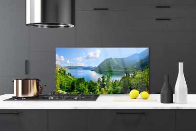 Szkło Ozdobne do Kuchni Panorama Alpejskiej Natury