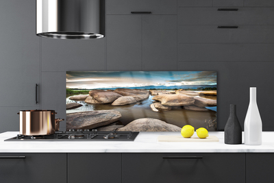 Szkło nad Blatem Surowy Pejzaż Skalny