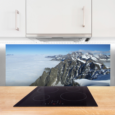 Szkło nad Blatem Szczyty Gór W Chmurach