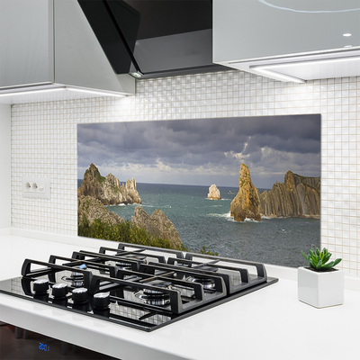 Panel Kuchenny Fale Rozbijające Się O Skały