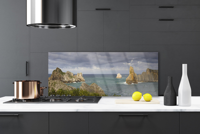 Panel Kuchenny Fale Rozbijające Się O Skały