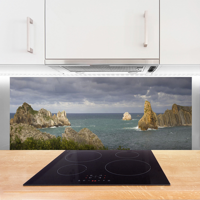 Panel Kuchenny Fale Rozbijające Się O Skały