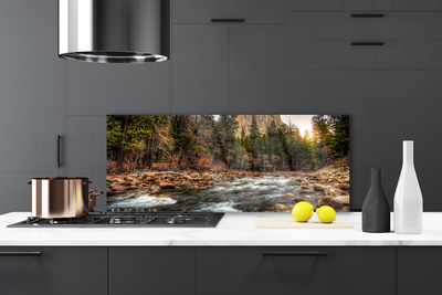 Panel Szklany do Kuchni Jezioro W Objęciach Lasu