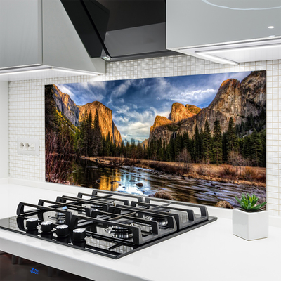 Panel Szklany do Kuchni Harmonijny Krajobraz Górski