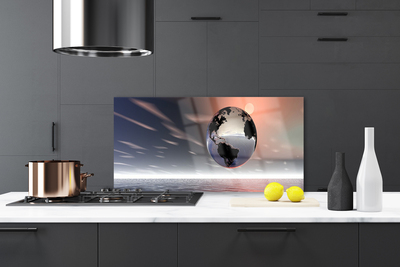 Panel Szklany do Kuchni Artystyczna Wizja Planety Ziemia